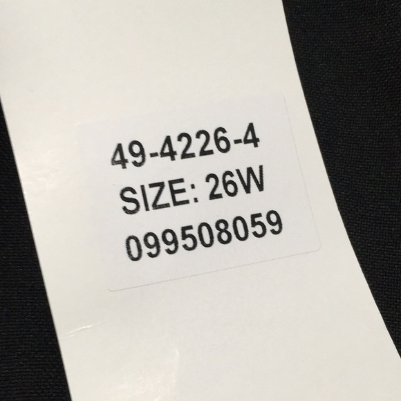 BEND Over Black Dress Pants Size 26W NWT - Picture 4 of 5